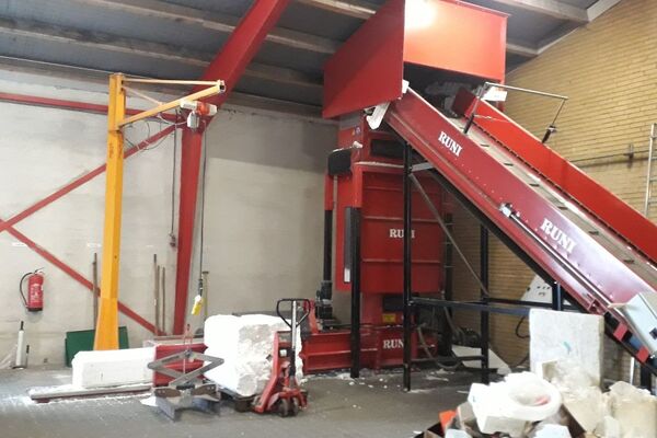 Verdichtung von Styropor | Recyclinghof Silkeborg