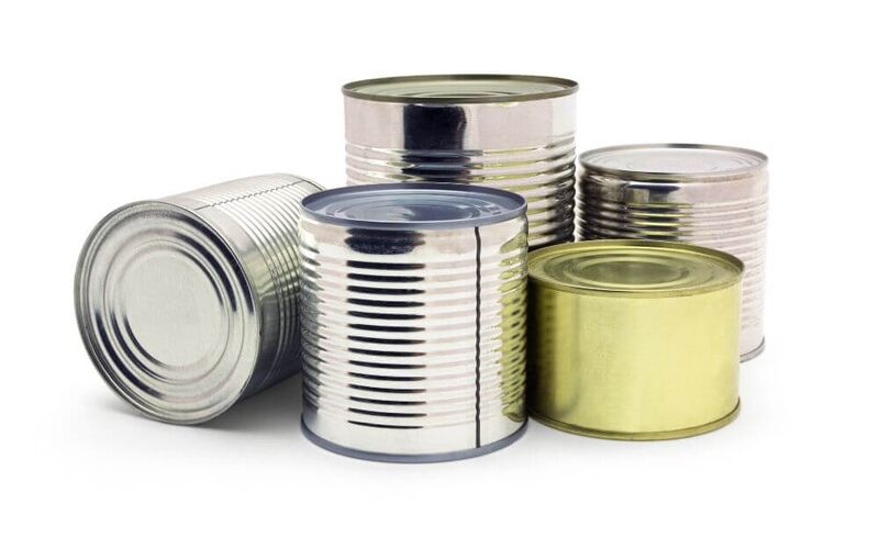 Separation of filled canned goods