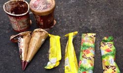 Beispiel von aufgetautes Eis vor dem Trennen und Verdichten im Schneckenverdichter