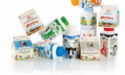 Tetra-Pak Milchprodukte vor dem Verdichten im Schneckenverdichter