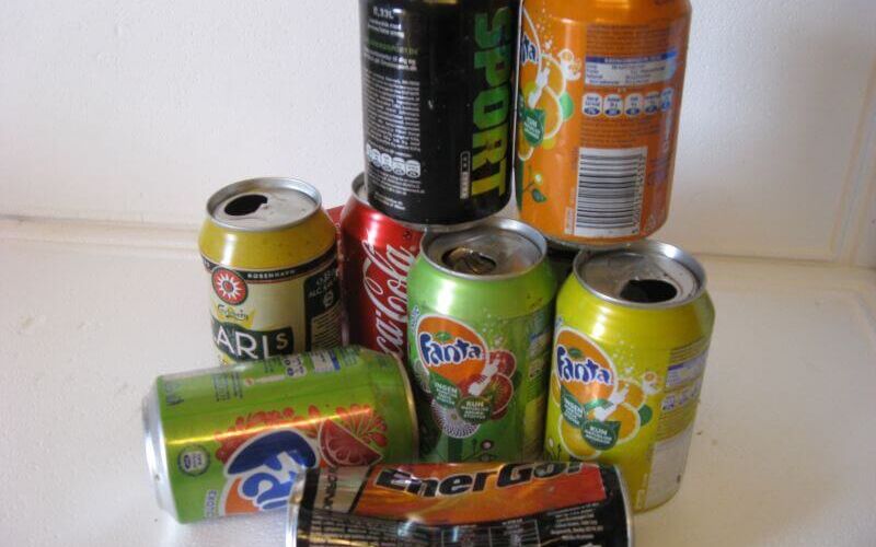 Compression of empty aluminum cans