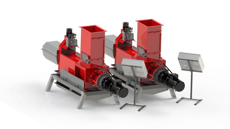 Zwei SK370 Entwässerungsschneckenverdichter von RUNI